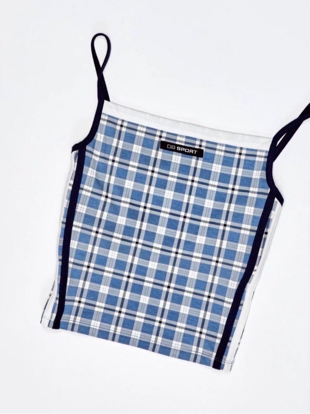 DB Sport Blue Plaid Tank Top - Picture 2 of 3